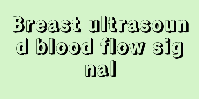 Breast ultrasound blood flow signal