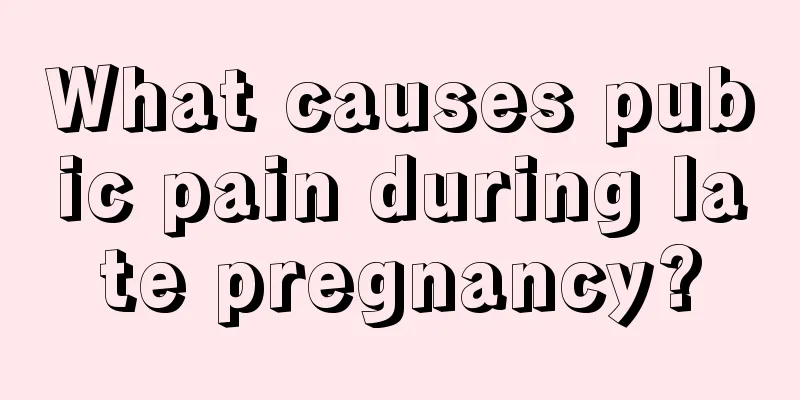 What causes pubic pain during late pregnancy?