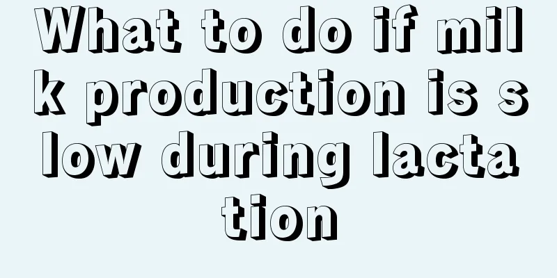 What to do if milk production is slow during lactation