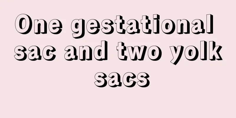 One gestational sac and two yolk sacs