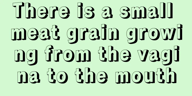 There is a small meat grain growing from the vagina to the mouth