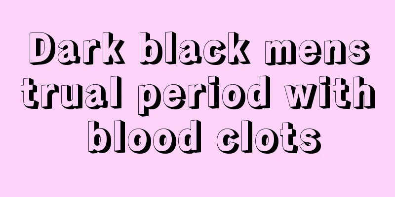 Dark black menstrual period with blood clots