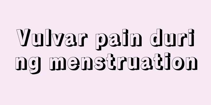 Vulvar pain during menstruation