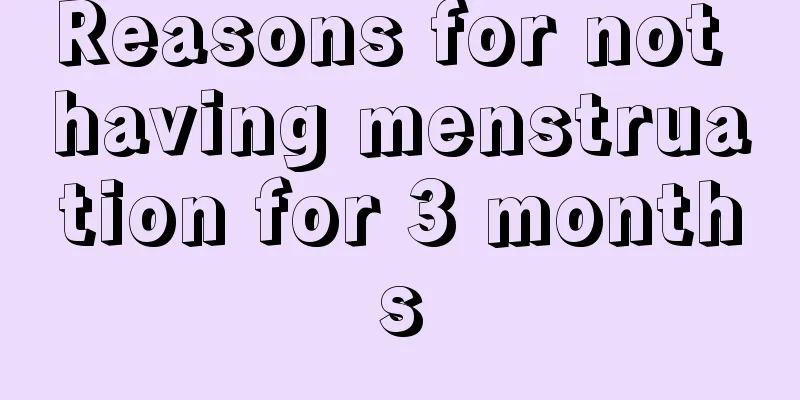 Reasons for not having menstruation for 3 months