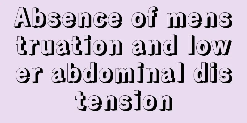 Absence of menstruation and lower abdominal distension