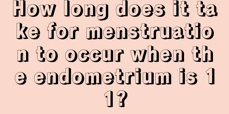 How long does it take for menstruation to occur when the endometrium is 11?