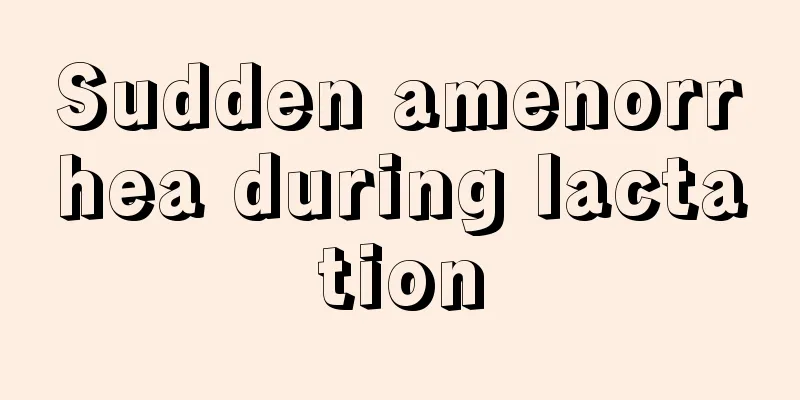 Sudden amenorrhea during lactation