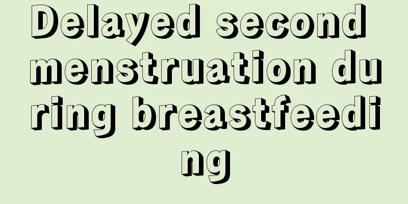 Delayed second menstruation during breastfeeding