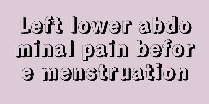 Left lower abdominal pain before menstruation