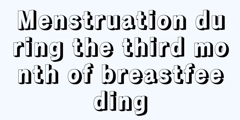 Menstruation during the third month of breastfeeding