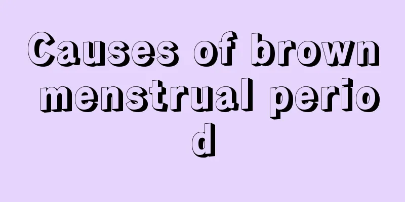 Causes of brown menstrual period