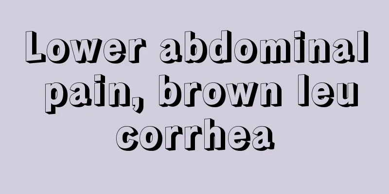 Lower abdominal pain, brown leucorrhea