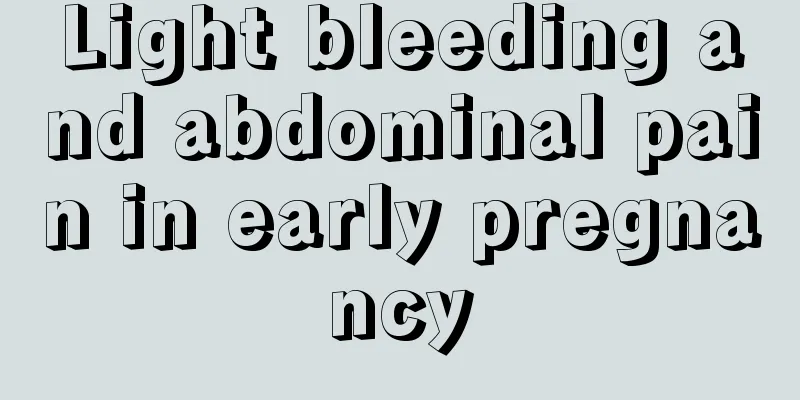 Light bleeding and abdominal pain in early pregnancy