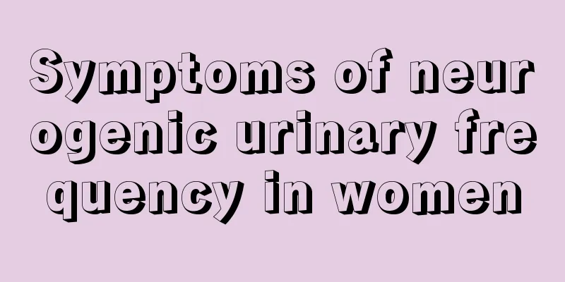 Symptoms of neurogenic urinary frequency in women