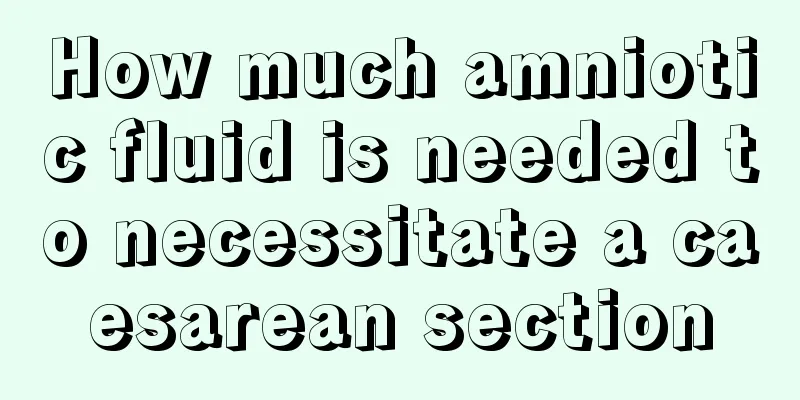 How much amniotic fluid is needed to necessitate a caesarean section