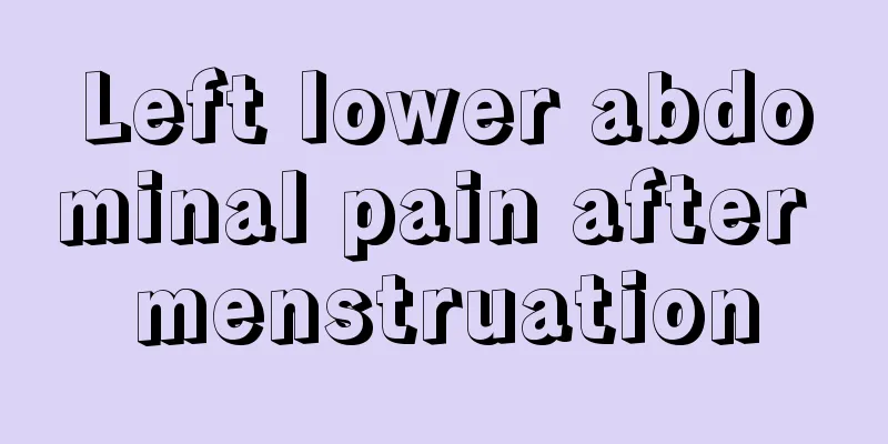 Left lower abdominal pain after menstruation