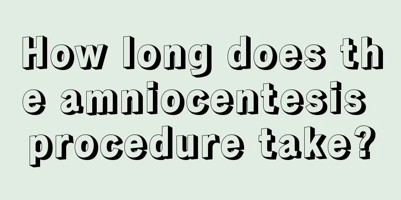 How long does the amniocentesis procedure take?