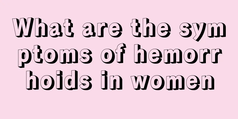 What are the symptoms of hemorrhoids in women