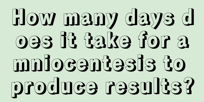 How many days does it take for amniocentesis to produce results?