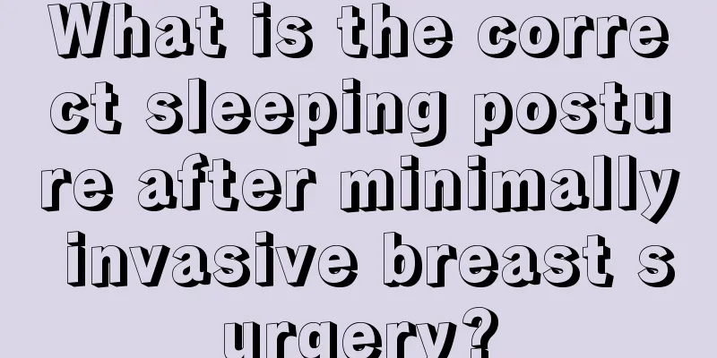 What is the correct sleeping posture after minimally invasive breast surgery?