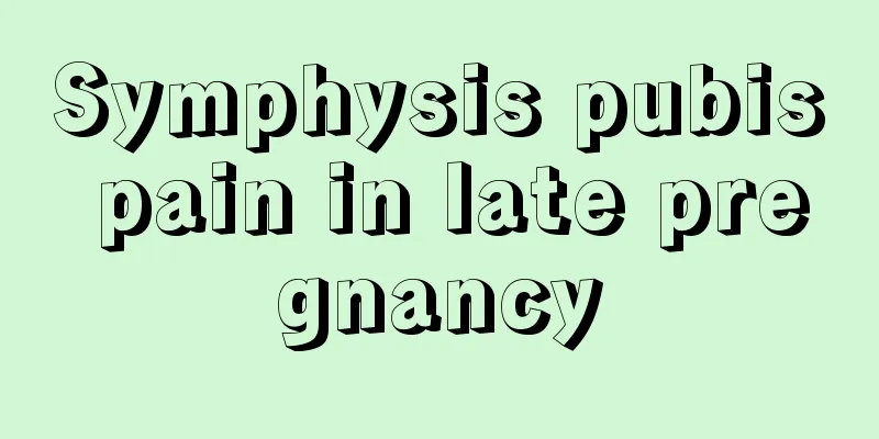 Symphysis pubis pain in late pregnancy