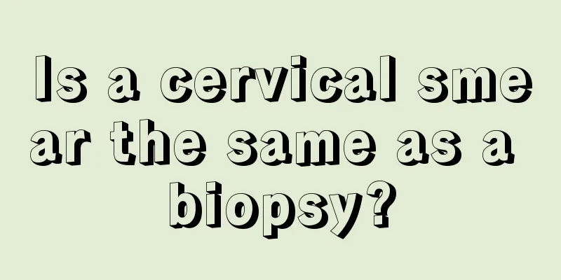 Is a cervical smear the same as a biopsy?