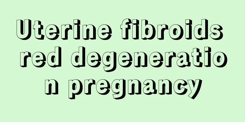 Uterine fibroids red degeneration pregnancy