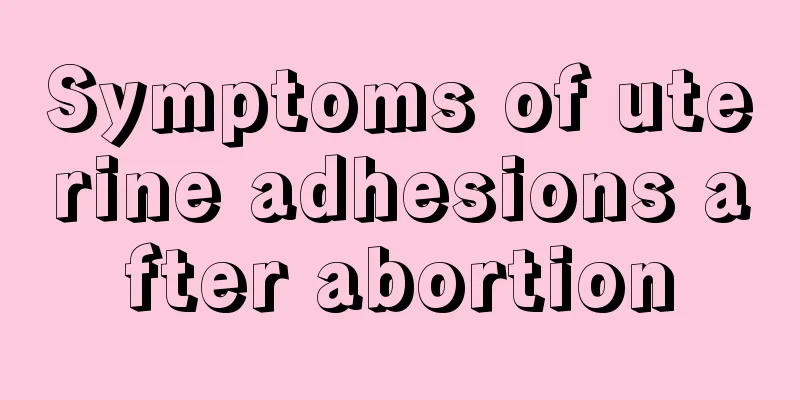 Symptoms of uterine adhesions after abortion