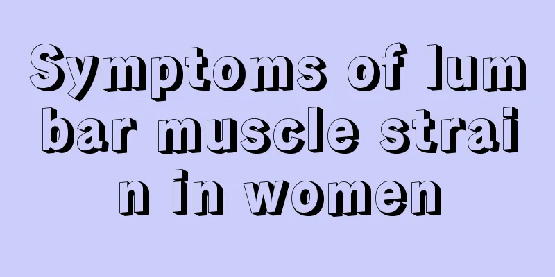 Symptoms of lumbar muscle strain in women