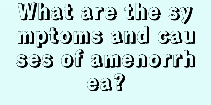 What are the symptoms and causes of amenorrhea?