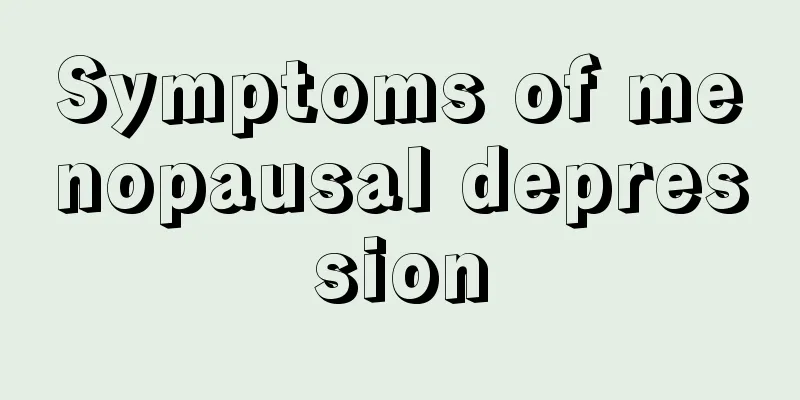 Symptoms of menopausal depression