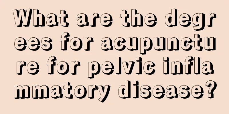 What are the degrees for acupuncture for pelvic inflammatory disease?