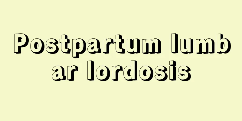 Postpartum lumbar lordosis