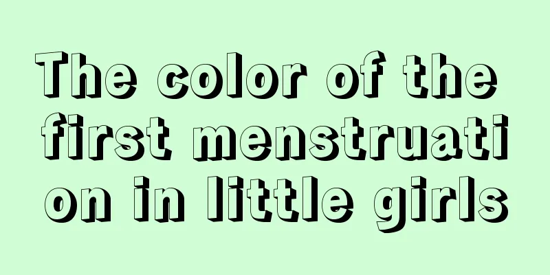 The color of the first menstruation in little girls