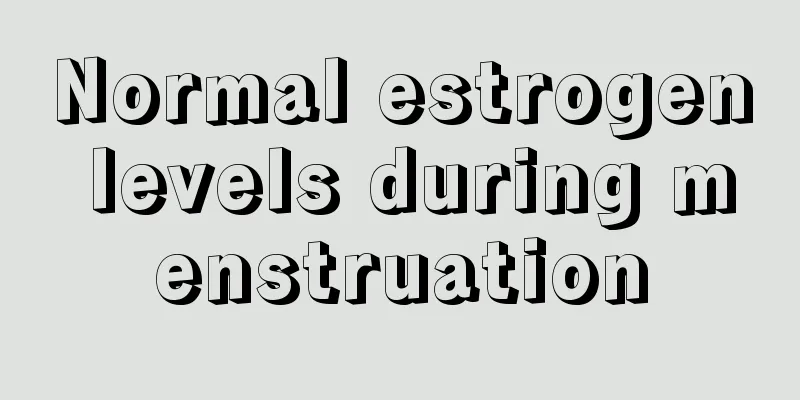 Normal estrogen levels during menstruation