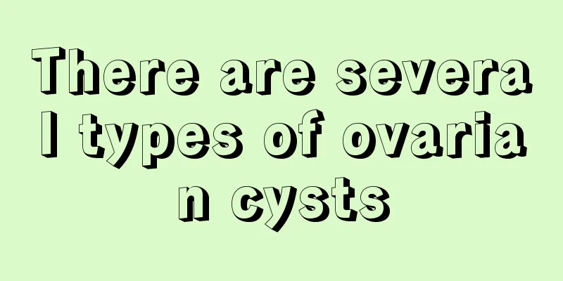 There are several types of ovarian cysts