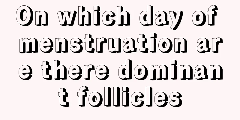 On which day of menstruation are there dominant follicles