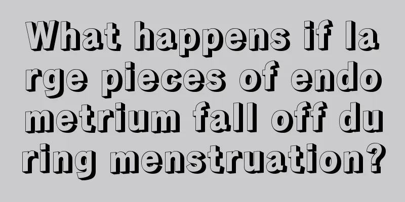 What happens if large pieces of endometrium fall off during menstruation?