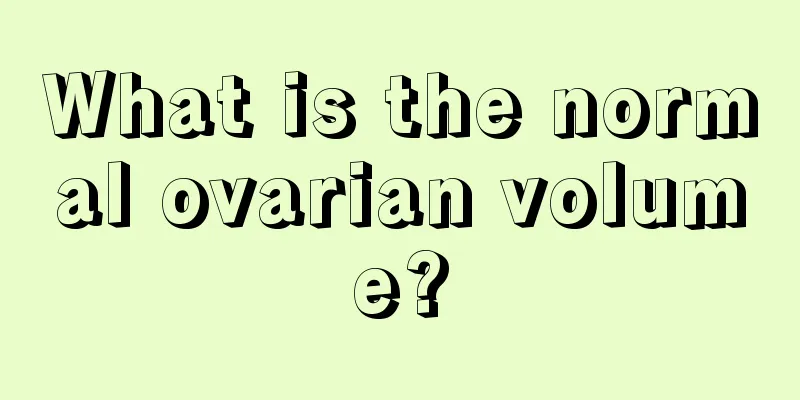 What is the normal ovarian volume?