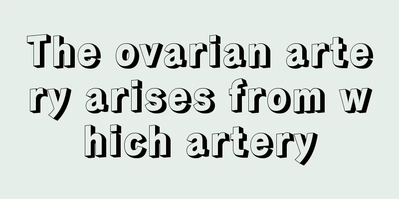 The ovarian artery arises from which artery