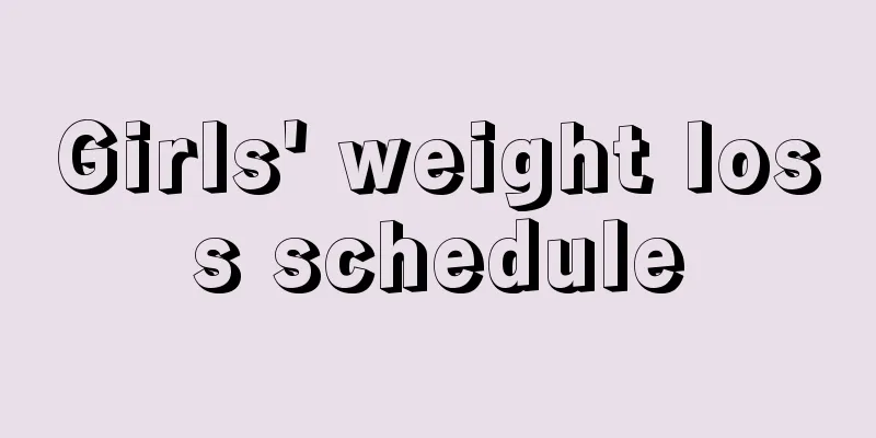 Girls' weight loss schedule