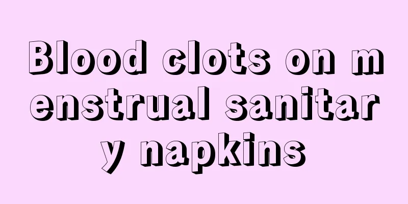 Blood clots on menstrual sanitary napkins