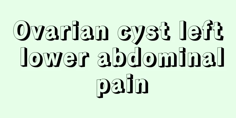 Ovarian cyst left lower abdominal pain