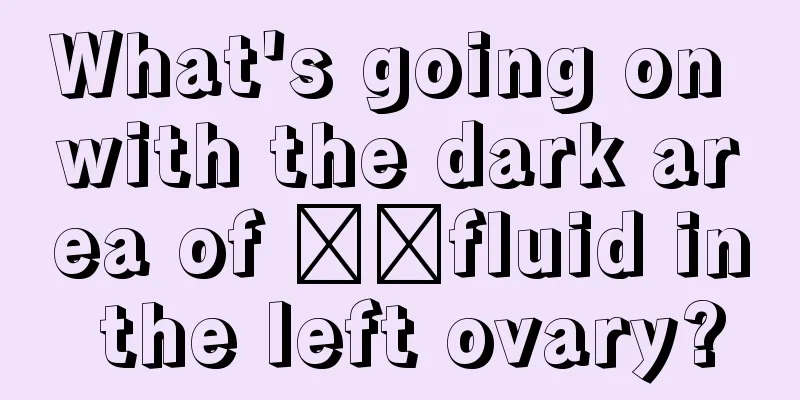 What's going on with the dark area of ​​fluid in the left ovary?