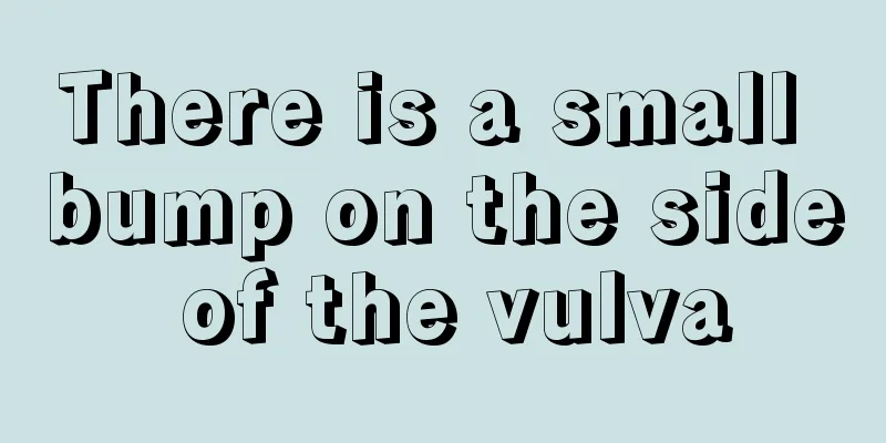 There is a small bump on the side of the vulva