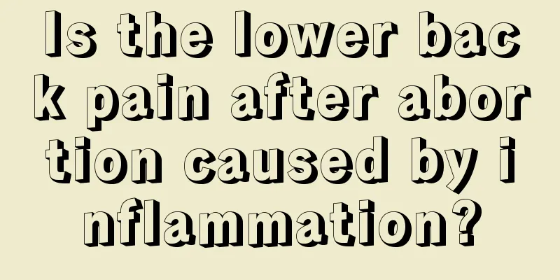 Is the lower back pain after abortion caused by inflammation?