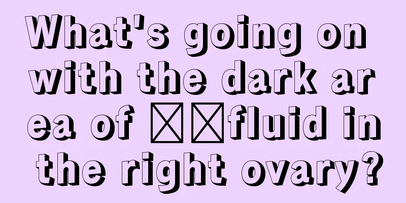 What's going on with the dark area of ​​fluid in the right ovary?