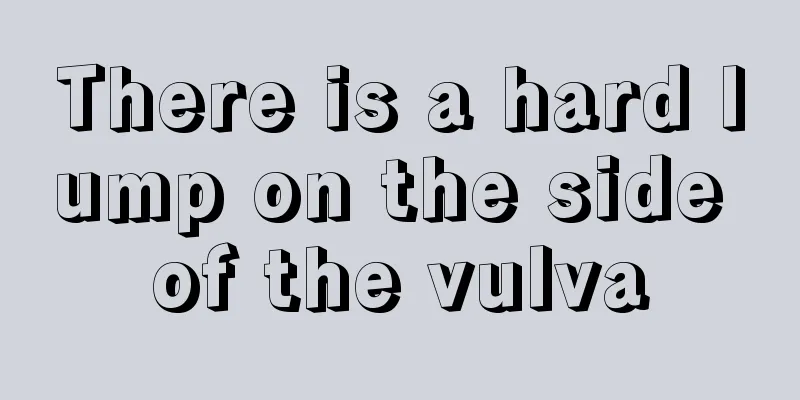 There is a hard lump on the side of the vulva