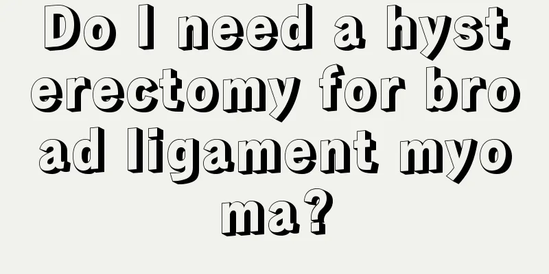 Do I need a hysterectomy for broad ligament myoma?