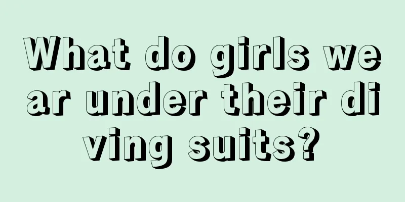 What do girls wear under their diving suits?